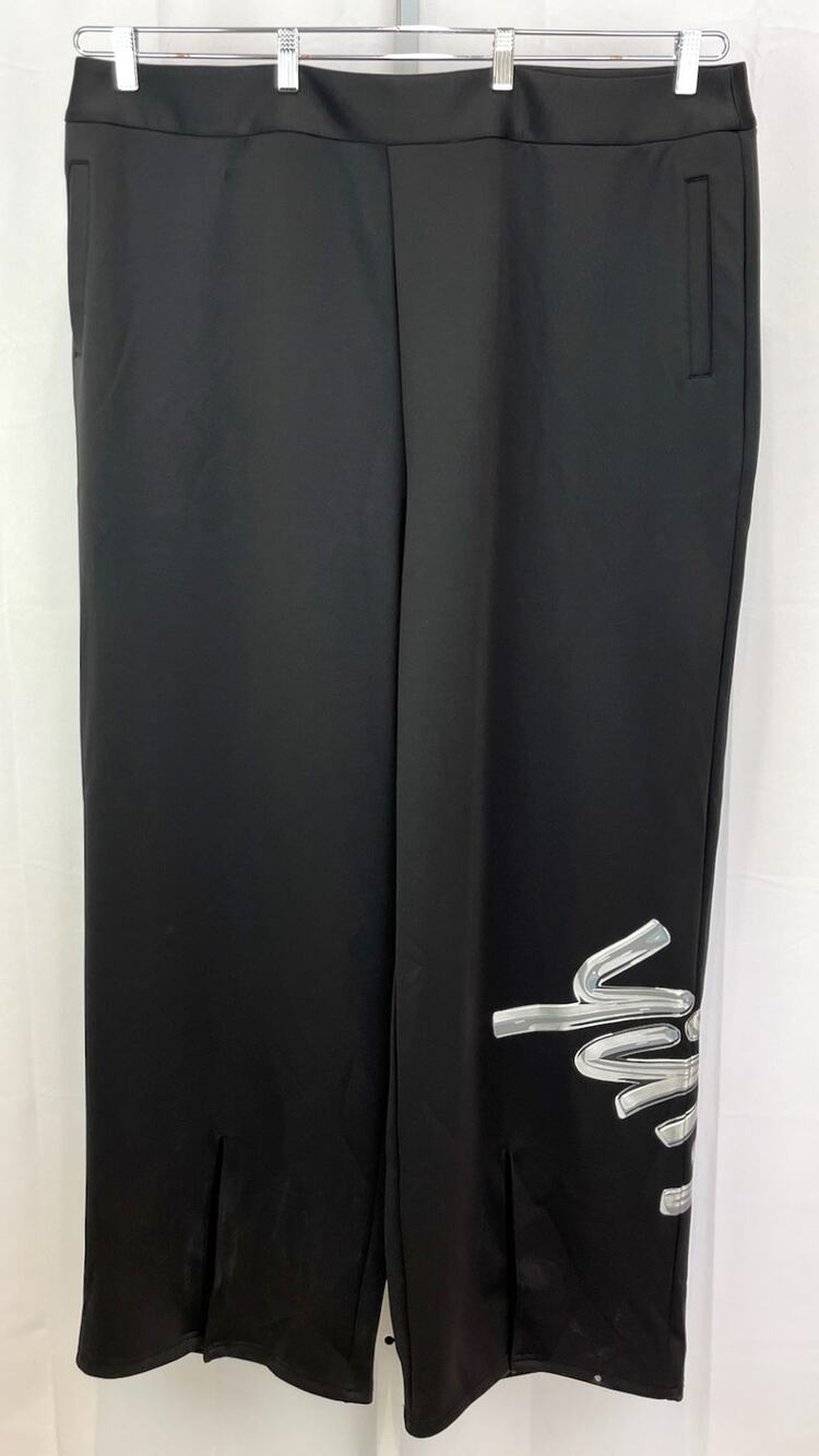 NWT YITTY by Lizzo 6X Plus BHM Pants With Front Slit Black
